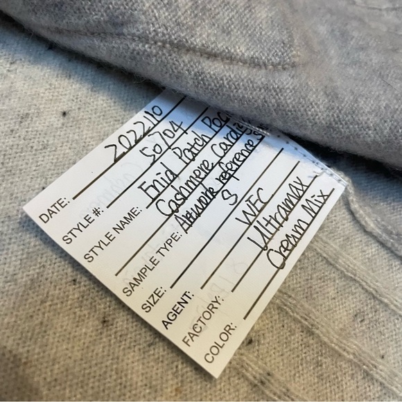 100% Cashmere Garnet Hill Enid Patchwork Color Block Ling Line Cardigan Sweater - Picture 5 of 7